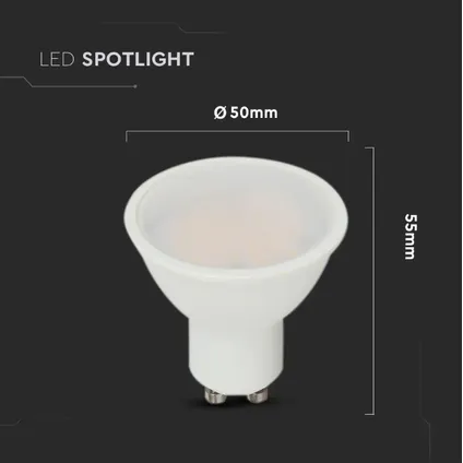 GU10 Spot LED Lamp -Daglicht (6000K) -5 Watt, vervangt 35W Halogeen -Samsung 2