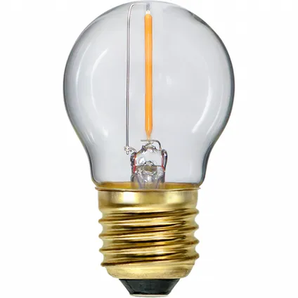 Kogellamp - E27 - 0.8W - Super Warm Wit <2200K - Filament - Helder 4
