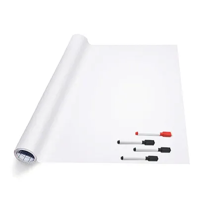 Film pour tableau blanc XL autocollant avec 4 stylos et gomme - Flokoo - 45 cm x 200 cm 3