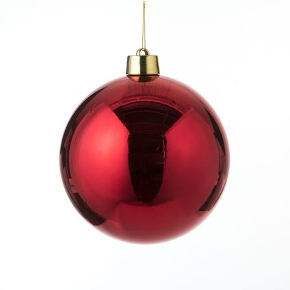 House of Seasons Kerstballen - 25 cm - rood - 1 stuk
