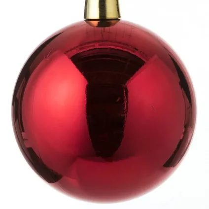 House of Seasons Kerstballen - 25 cm - rood - 1 stuk 2