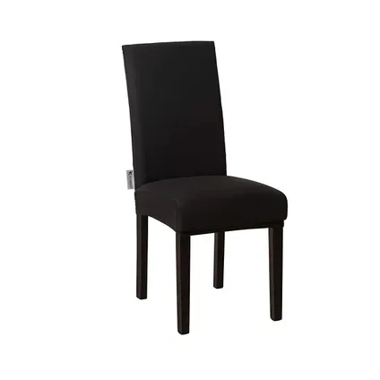 Flokoo Stoelhoezen - Eetkamerstoel Hoes - 6 Stuks - Zwart - Bescherm stijlvol je stoelen 4
