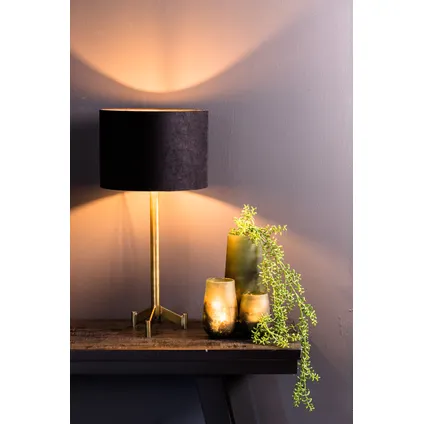 Light & Living - Lampenkap VELOURS - Ø25x18cm - Zwart 4