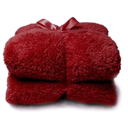 Unique Living - Plaid Teddy 150x200cm rouge