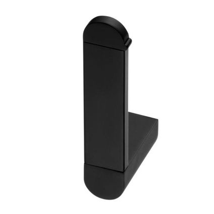 Bisk Porte-papier toilette vertical zamak moderne enduit de poudre noire