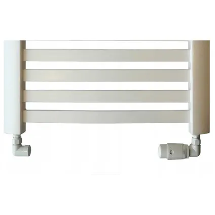 Invena Witte axiaal thermostatische hoek set verwarmer PEX/Koper radiatoraansluiting 2