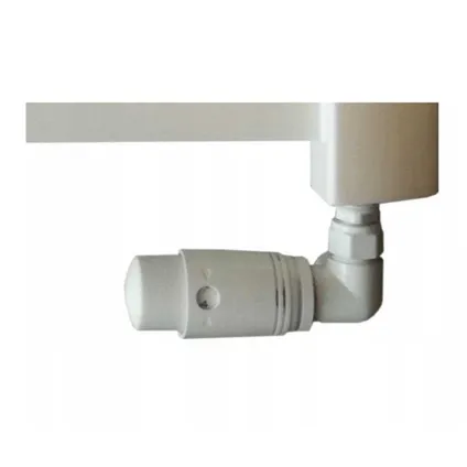 Invena Witte axiaal thermostatische hoek set verwarmer PEX/Koper radiatoraansluiting 3
