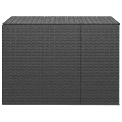 vidaXL Tuinbox 145x100x103 cm polyetheen rattan zwart 3