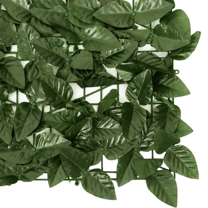 vidaXL Écran de balcon avec feuilles vert foncé 400x75 cm 4