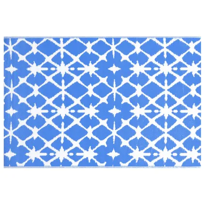 vidaXL Tapis d'extérieur Bleu et blanc 160x230 cm PP 2