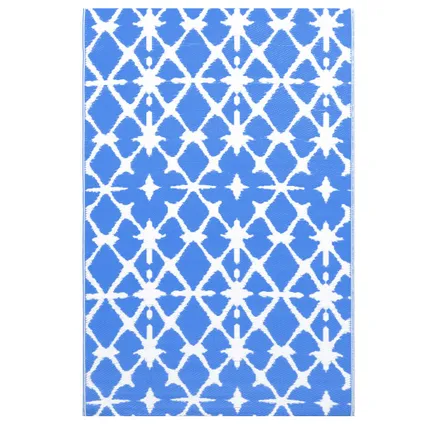 vidaXL Tapis d'extérieur Bleu et blanc 160x230 cm PP 3