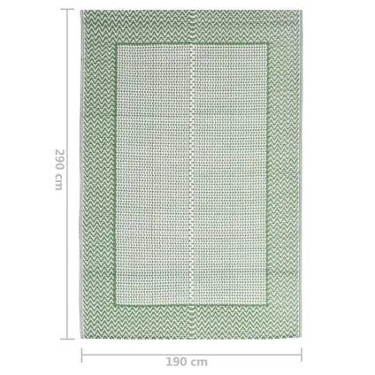 vidaXL Buitenkleed 190x290 cm polypropeen groen 7