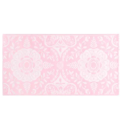 vidaXL Buitenkleed 120x180 cm PP roze 2