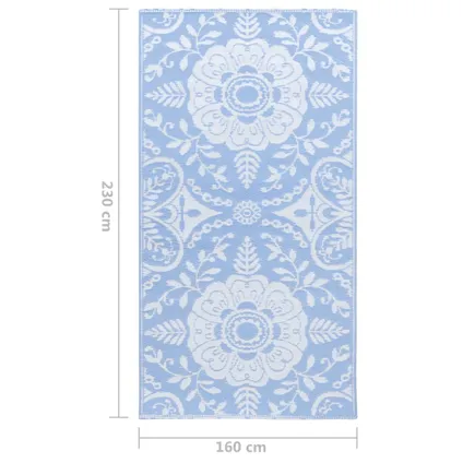 vidaXL Tapis d'extérieur Bleu azuré 160x230 cm PP 7