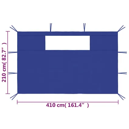 vidaXL Prieelzijwand met ramen 4x2 m wit 6