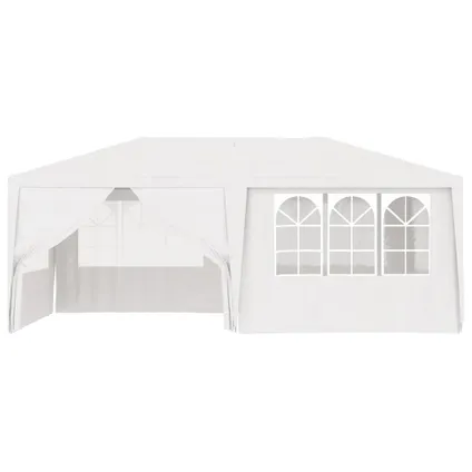 vidaXL Tente de réception et parois latérales 4x6 m Blanc 90 g/m² 3