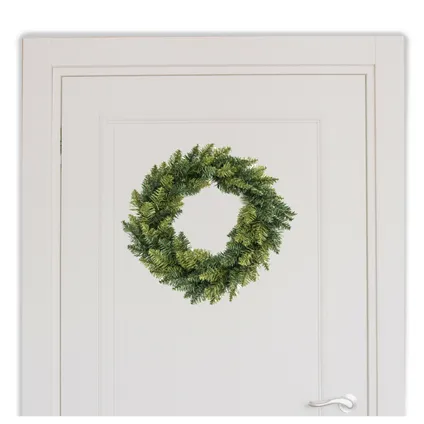 Feeric lights and christmas deurkrans - groen - D40 cm -kunststof 2