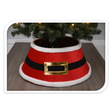 Kerstboommand - rood - kerstman - D60 - hout 3