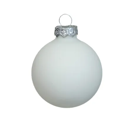 Othmar Decorations kleine kerstballetjes glas -24x -wit satijn -2,5 cm 3