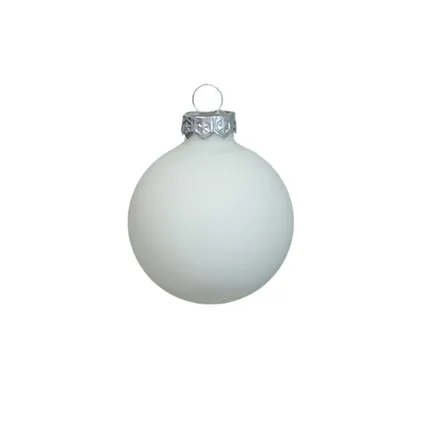 Othmar Decorations kleine kerstballetjes glas -24x -wit satijn -2,5 cm 4