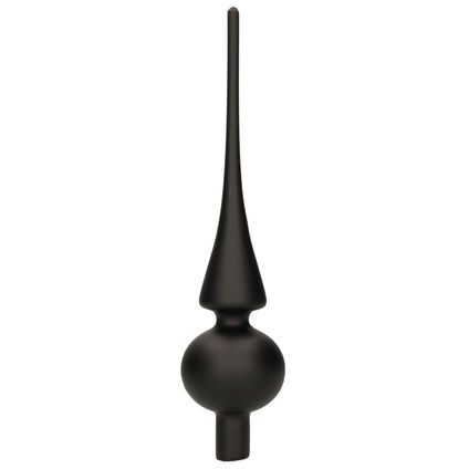 Decoris Kerstboompiek - zwart - mat - 26 cm