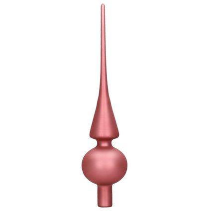 Decoris Kerstboompiek - oud roze - mat - 26 cm