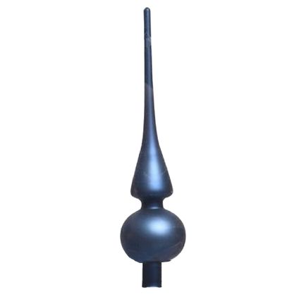 Decoris Kerstboompiek - donkerblauw - mat - 26 cm