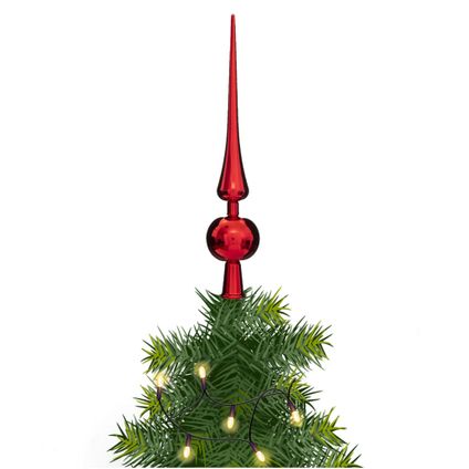 Feeric lights and christmas - kerstpiek - rood - kunststof- 28 cm
