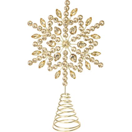 Christmas Decoration piek - ster vorm - goud -steentjes - 23 cm