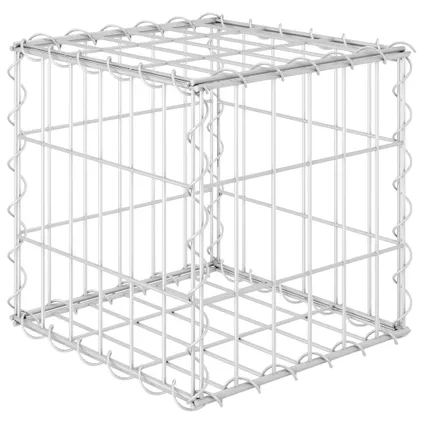 vidaXL Lit surélevé cube à gabion Fil d'acier 30x30x30 cm 3