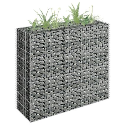 vidaXL Gabion plantenbak verhoogd 90x30x90 cm gegalvaniseerd