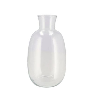 DK Design Bloemenvaas Mira - fles vaas - transparant glas - D21 x H37 cm
