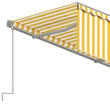 vidaXL Luifel automatisch uittrekbaar met rolgordijn 4,5x3 m geel 5