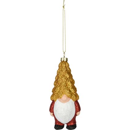 Home and Styling kersthanger gnome - kunststof - 12,5 cm