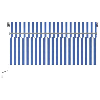 vidaXL Luifel handmatig uittrekbaar met rolgordijn 3x2,5 m blauw 2
