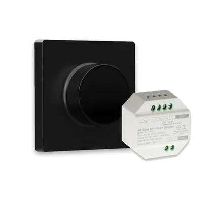 Wireless Led Dimmer Miboxer Télécommande en saillie + AC Triac RF+Push Dimmer - Noir