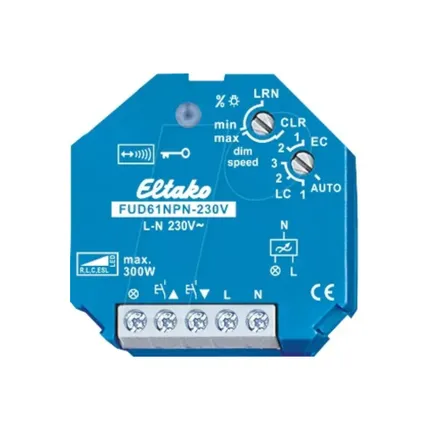 Eltako Actionneur universel de variateur de lumière FUD16 - 100W - Bleu