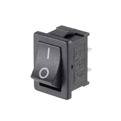Mini Interrupteur à bascule On/Off KCD1-11 3-pins Rect. 3A 250V AC 6A 125V AC Noir