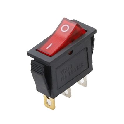 Interrupteur à bascule On/Off IRS-101 Sintron - 3 pins - Rectangle - Rouge