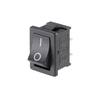 Mini Interrupteur à bascule On/Off KCD1-10 2-pins Rectangle 3A 250V AC 6A 125V AC Noir