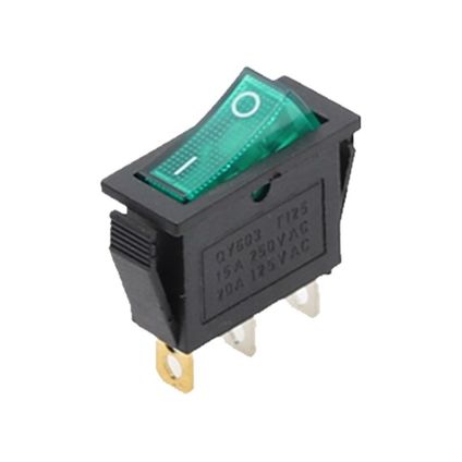Interrupteur à bascule On/Off IRS-101 Sintron - 3 pins - Rectangle - Vert