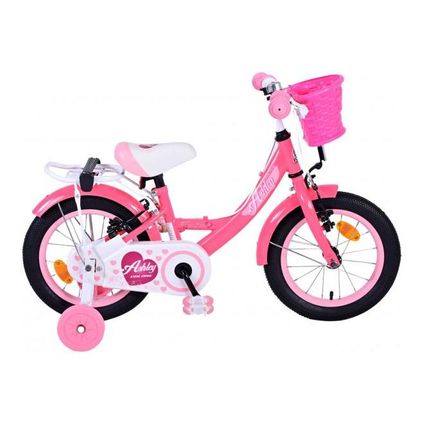 Volare Ashley Children's Bicycle - Girls - 14 pouces - rose / rouge - deux freins à main