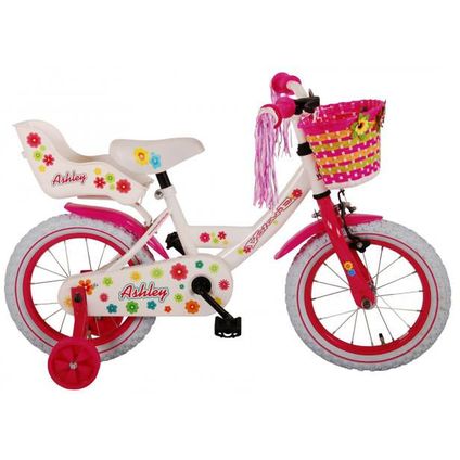 Volare Ashley Children's Bike - Girls - 14 pouces - blanc - 95% assemblé