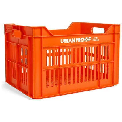 UrbanProof Urban proof fietskrat recycled kunststof 30l oranje 40x30x25 cm 2