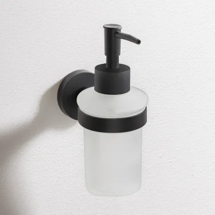 VDN Stainless Pompe à savon - Distributeur de savon - Distributeur de savon mural - Noir - Suspendu 2