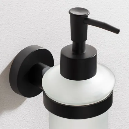 VDN Stainless Pompe à savon - Distributeur de savon - Distributeur de savon mural - Noir - Suspendu 4