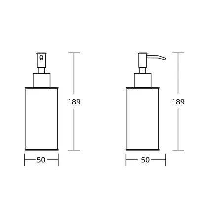 VDN Stainless Pompe à savon - Distributeur de savon - Pompe à savon sur pied - Chrome - Carrée - Acier inoxydable 6