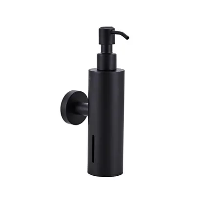 VDN Stainless Pompe à savon - Distributeur de savon mural - Noir - Suspendu - Acier inoxydable