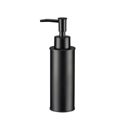 VDN Stainless Pompe à savon - Distributeur de savon - Pompe à savon sur pied - Noir - Ronde - Acier inoxydable