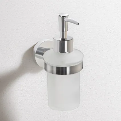 VDN Stainless Pompe à savon - Distributeur de savon - Distributeur de savon mural - Chrome - Suspendu 2